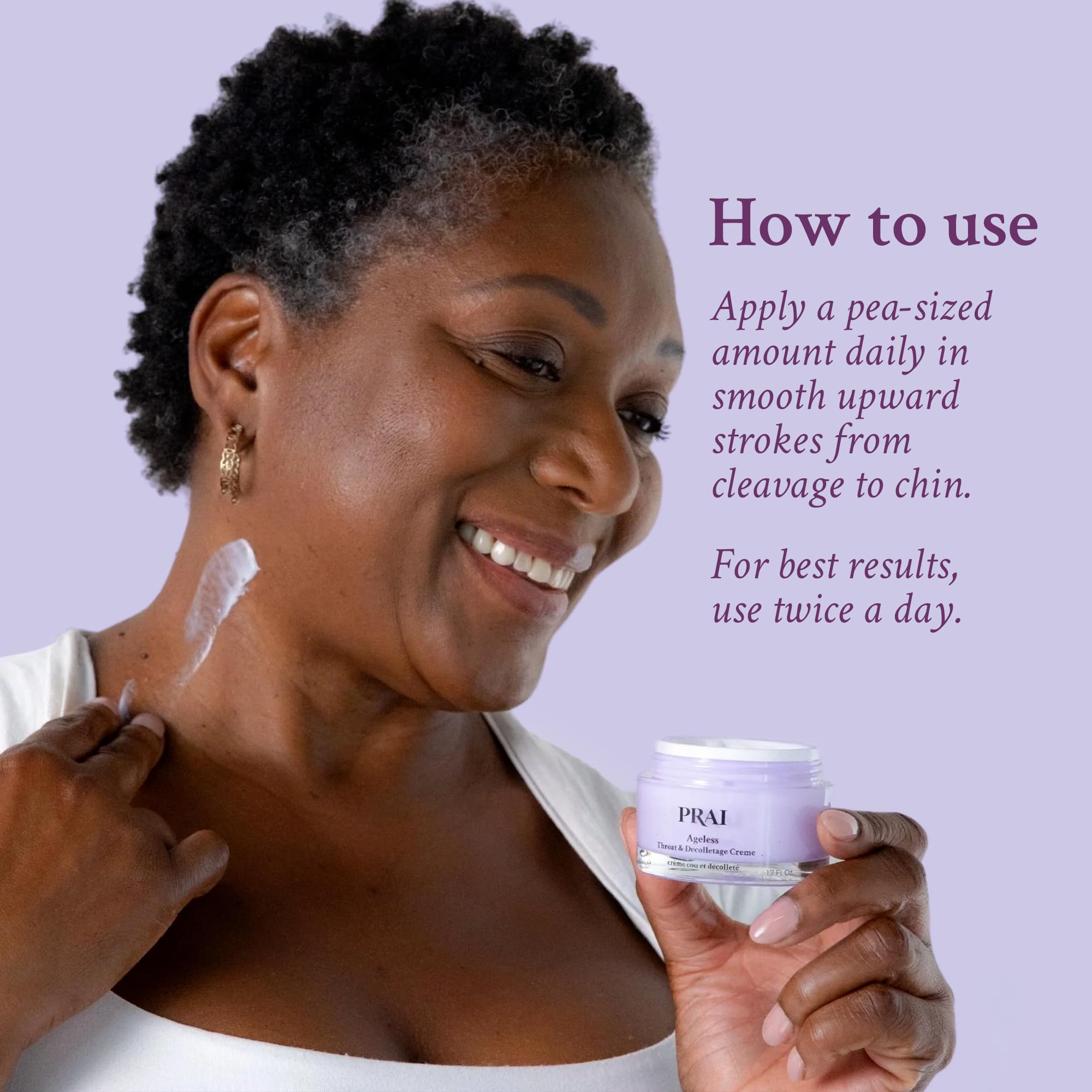 PRAI 7-day visible-results concept on neck area.