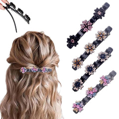 PreciRise crystal stone braided hair clip adds secure daily style