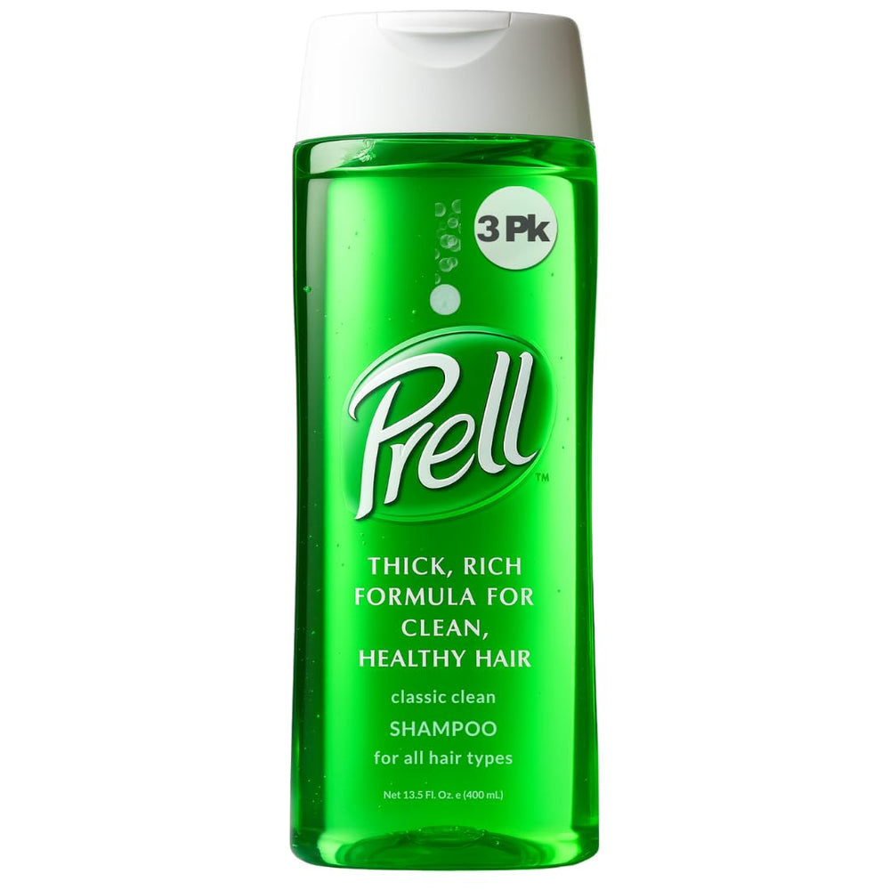 Prell Original Green Shampoo bottle front view for daily cleansing