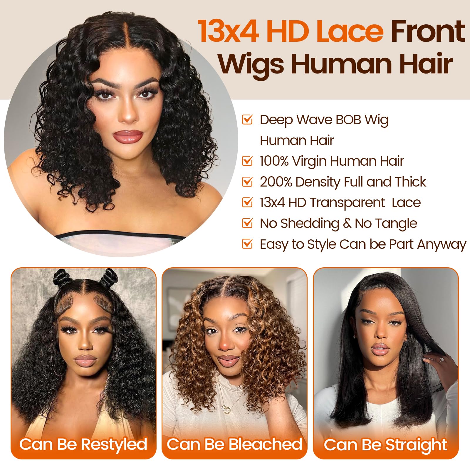 PREMAY bleached knots on transparent lace for realistic scalp look