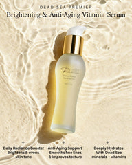 Premier Dead Sea Vitamin C Serum application demonstrates silky texture for smooth skin