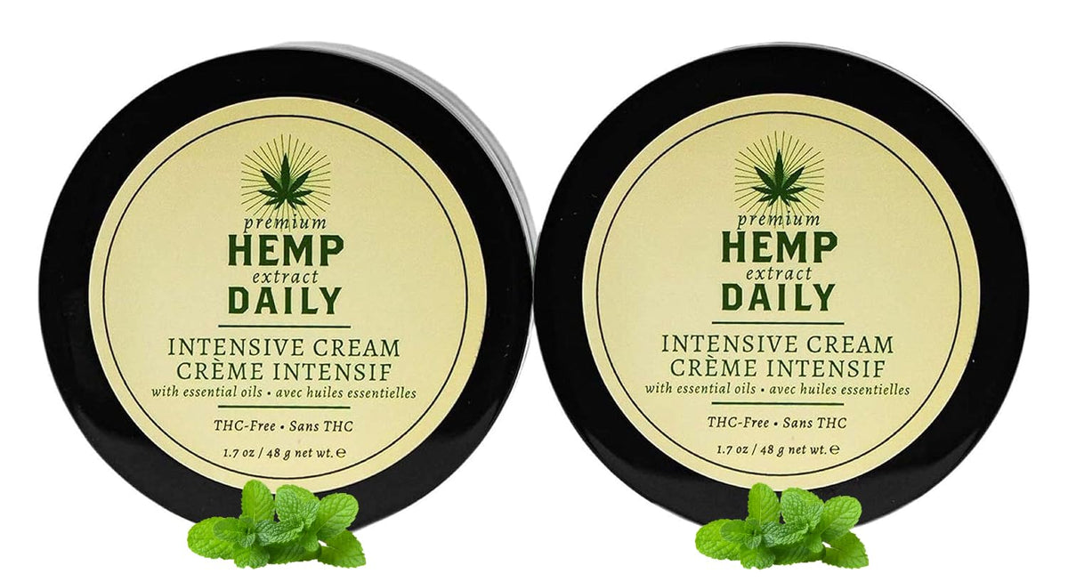 Premium Hemp Extract Daily Intensive Cream bottle—lightweight hydration for daily moisture