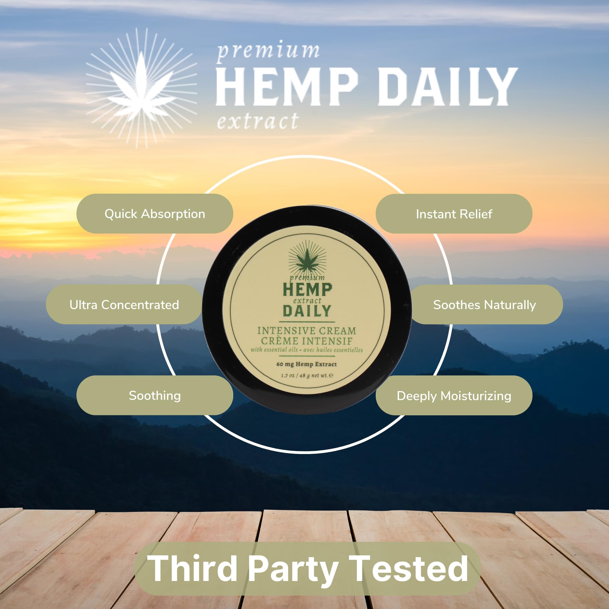 Premium Hemp Extract Daily Intensive Cream shoulder-back—nourishing care for larger areas