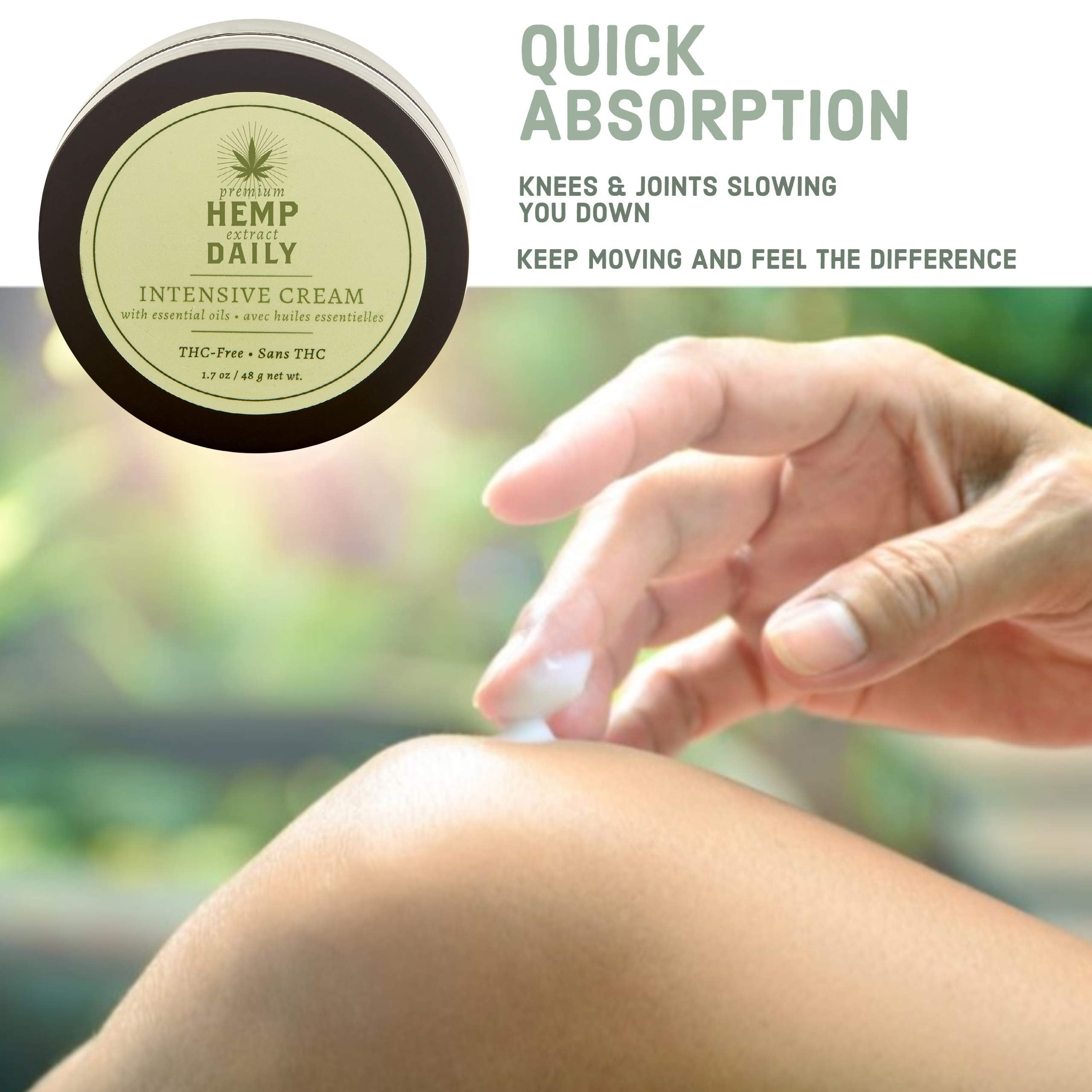 Premium Hemp Extract Daily Intensive Cream texture close-up—airy whipped consistency for easy spreading