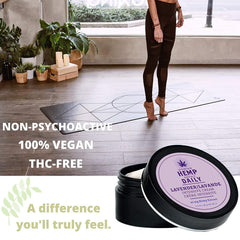 Premium Hemp Extract Daily Intensive Cream lavender close-up evokes calming aromatherapy benefits.