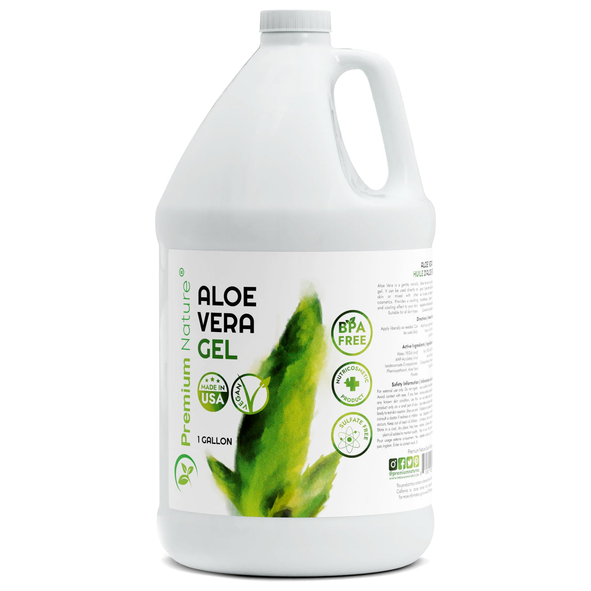 Premium Nature Aloe Vera Gel bottle pour demonstrates fast absorption for quick soothing.