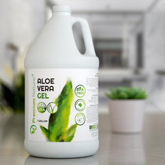 Premium Nature Aloe Vera Gel texture closeup highlights pure, fragrance-free hydration for skin.