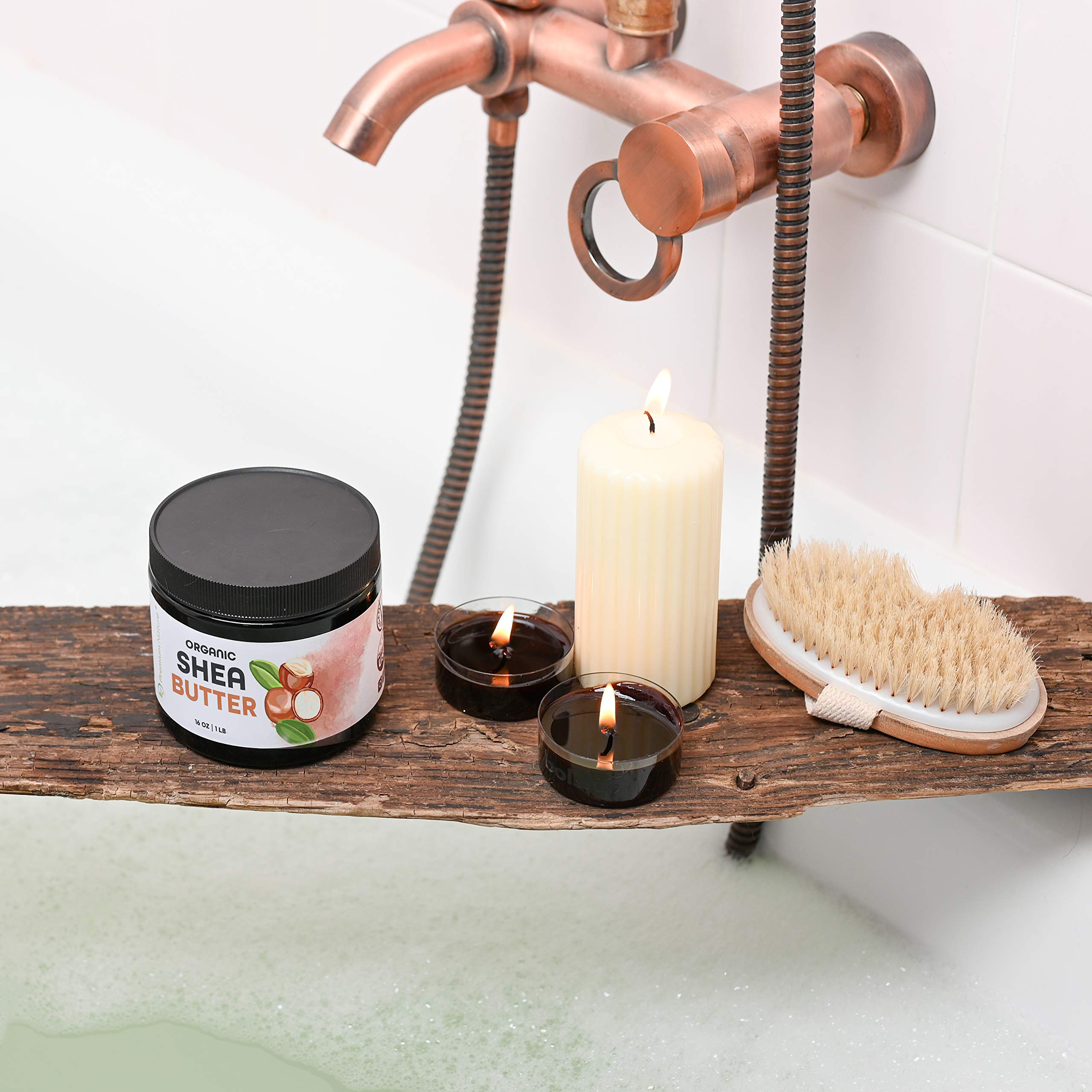 Premium Nature Pure Shea Butter applied to hair provides nourishment and smoother manageability
