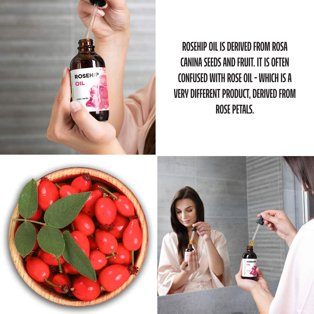 Premium Nature Rosehip Oil on hair enhances shine and manageability