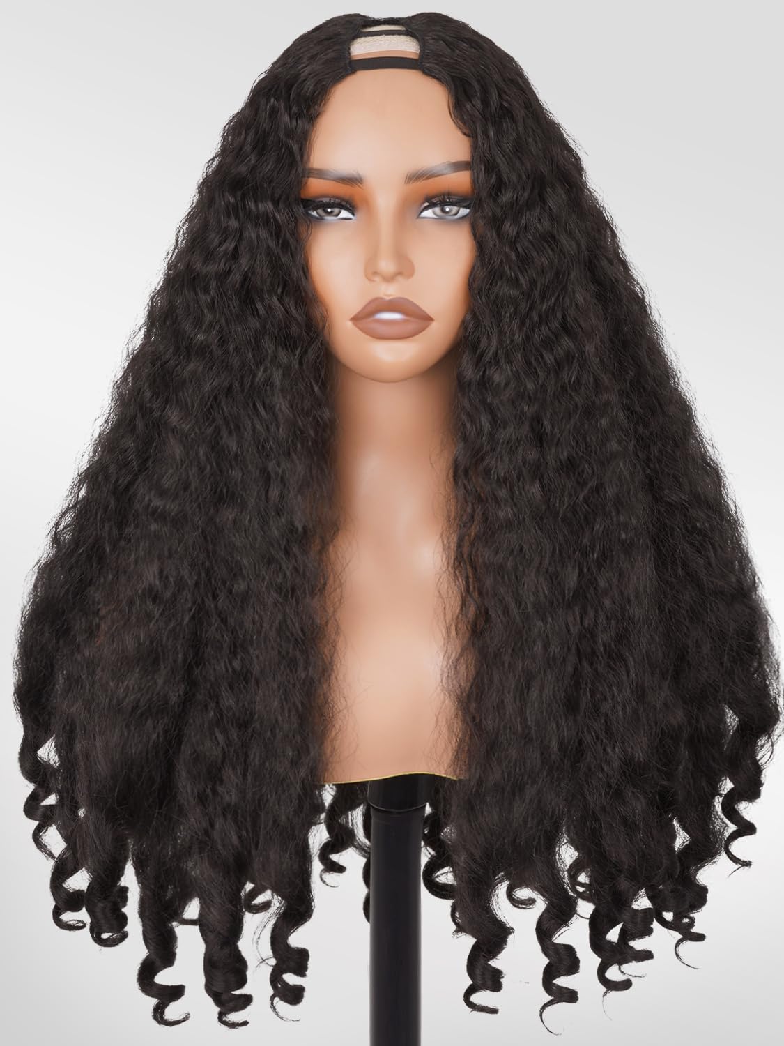 PREMPO Afro V-Part end-curly close-up for bold, versatile daily styling.