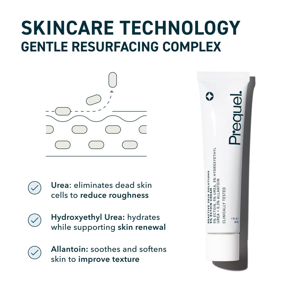 Allantoin ingredient in Prequel cream emphasizing soothing care