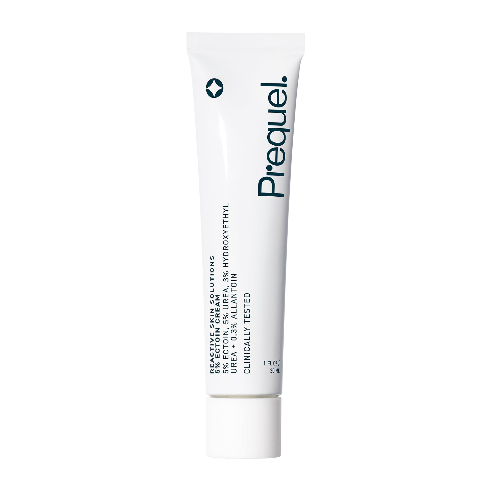 Prequel Reactive Skin Solutions bottle front showing a calming barrier-care formula