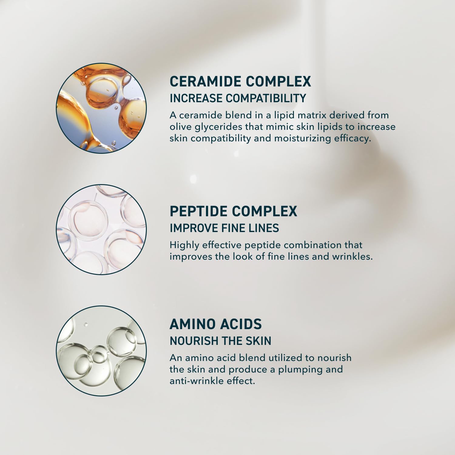 Prequel Skin Half and Half Fluid Emulsion closeup hints at a dewy, plump look.