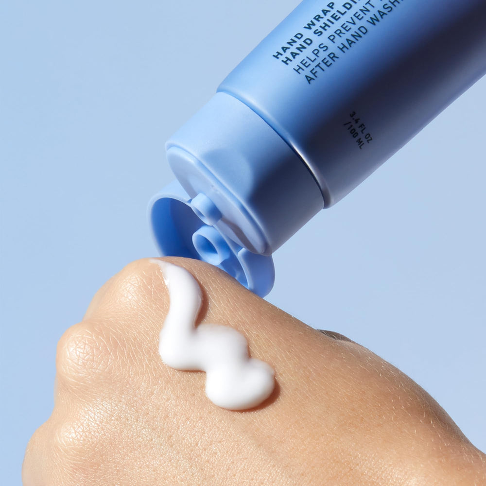Prequel Skin Hand Wrap texture after wash showing lasting moisture without greasiness.