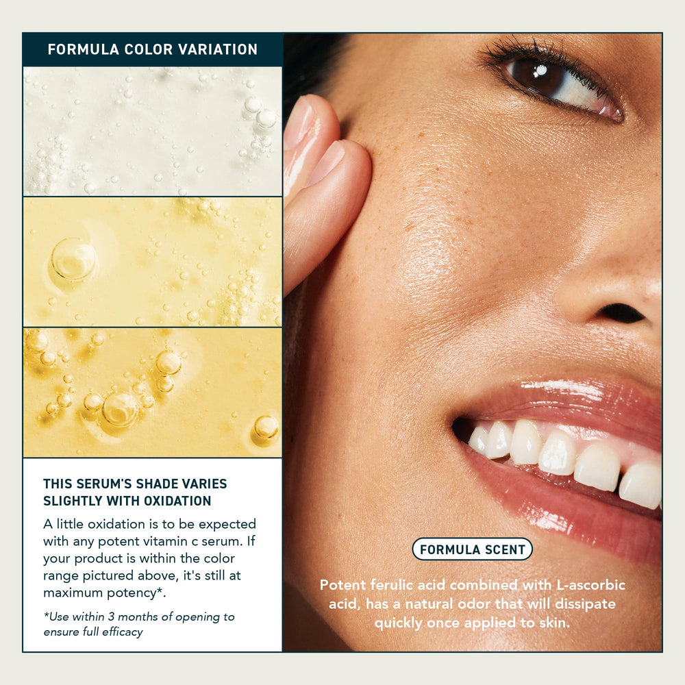 Prequel Skin Lucent-C 1oz pump packaging highlights compact, travel-friendly sizing.