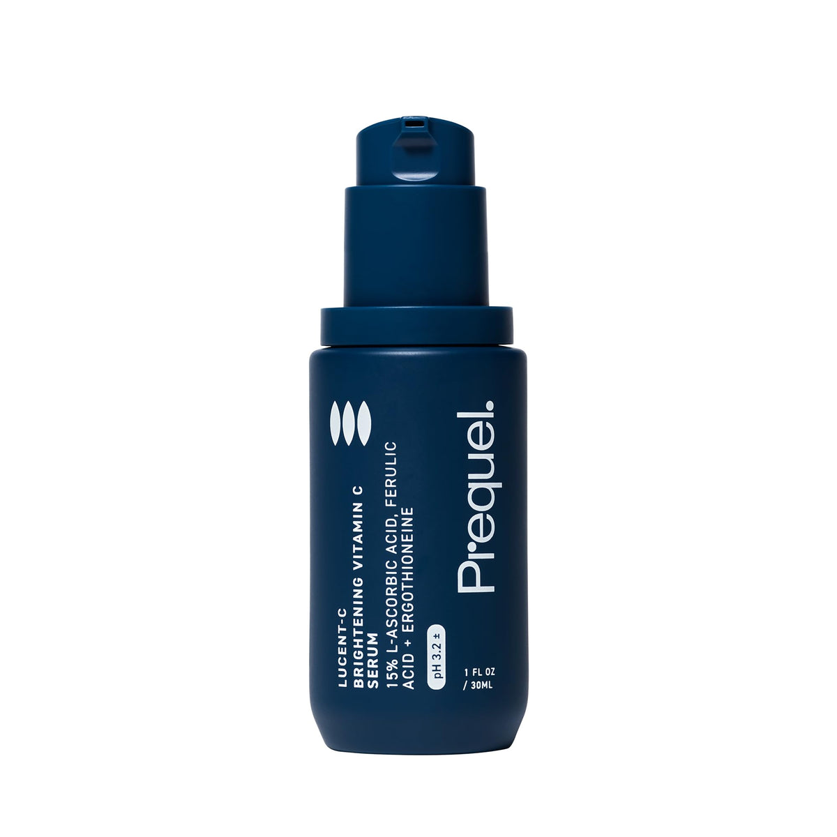 Prequel Skin Lucent-C serum bottle emphasizing radiance-focused facial treatment.