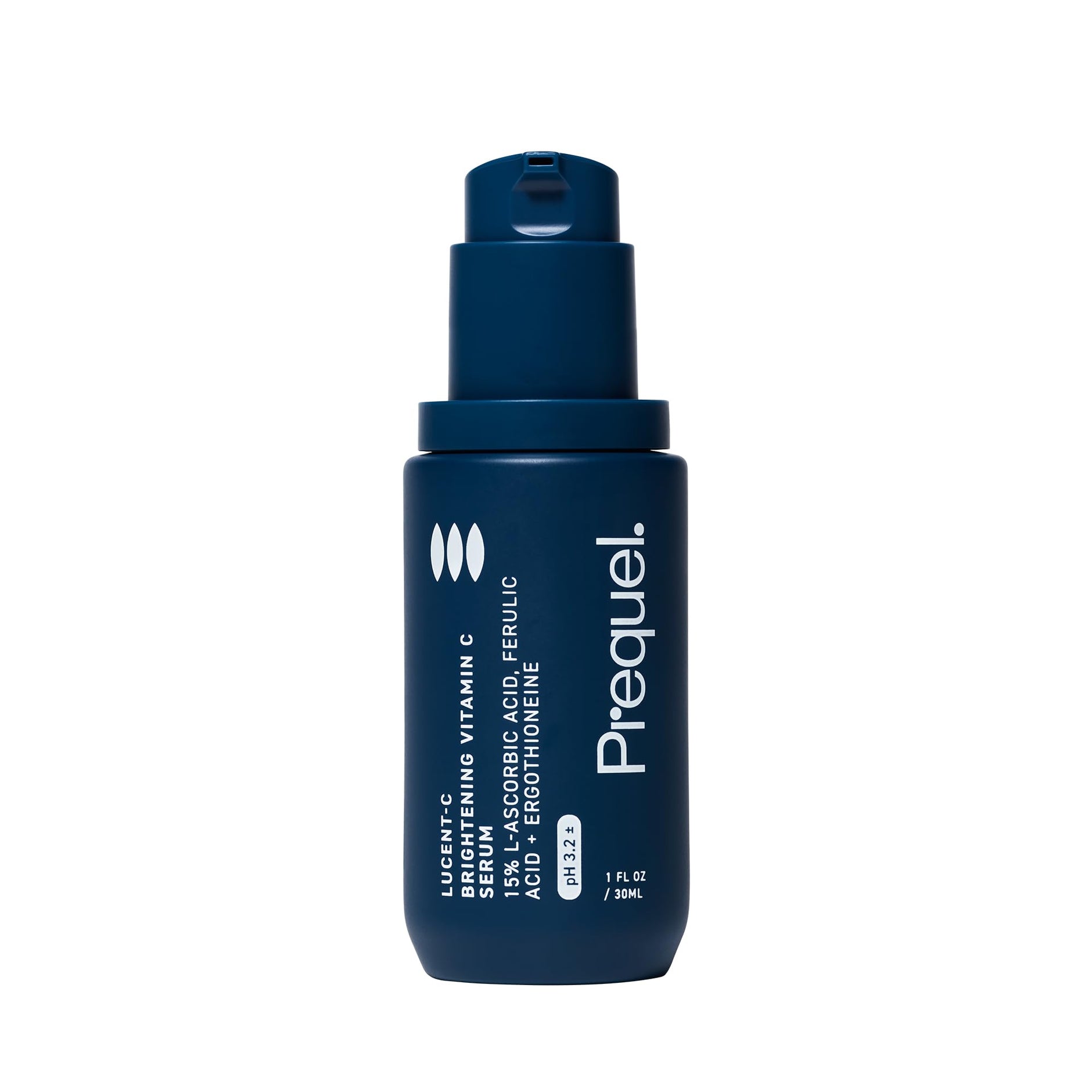 Prequel Skin Lucent-C serum bottle emphasizing radiance-focused facial treatment.