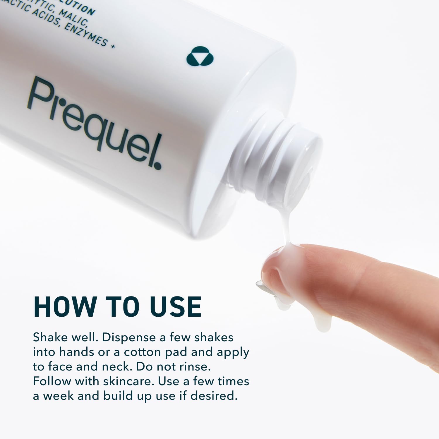 Prequel Skin Multi-Acid Milk Peel bottle on counter conveys a spa-like routine