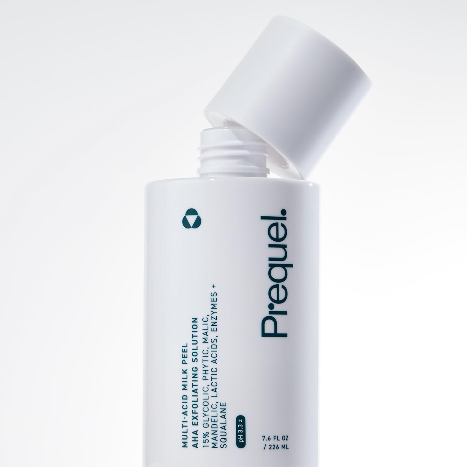 Prequel Skin Multi-Acid Milk Peel packaging highlights purity and lab-tested efficacy