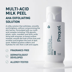 Prequel Skin Multi-Acid Milk Peel pump dispense enables simple at-home exfoliation