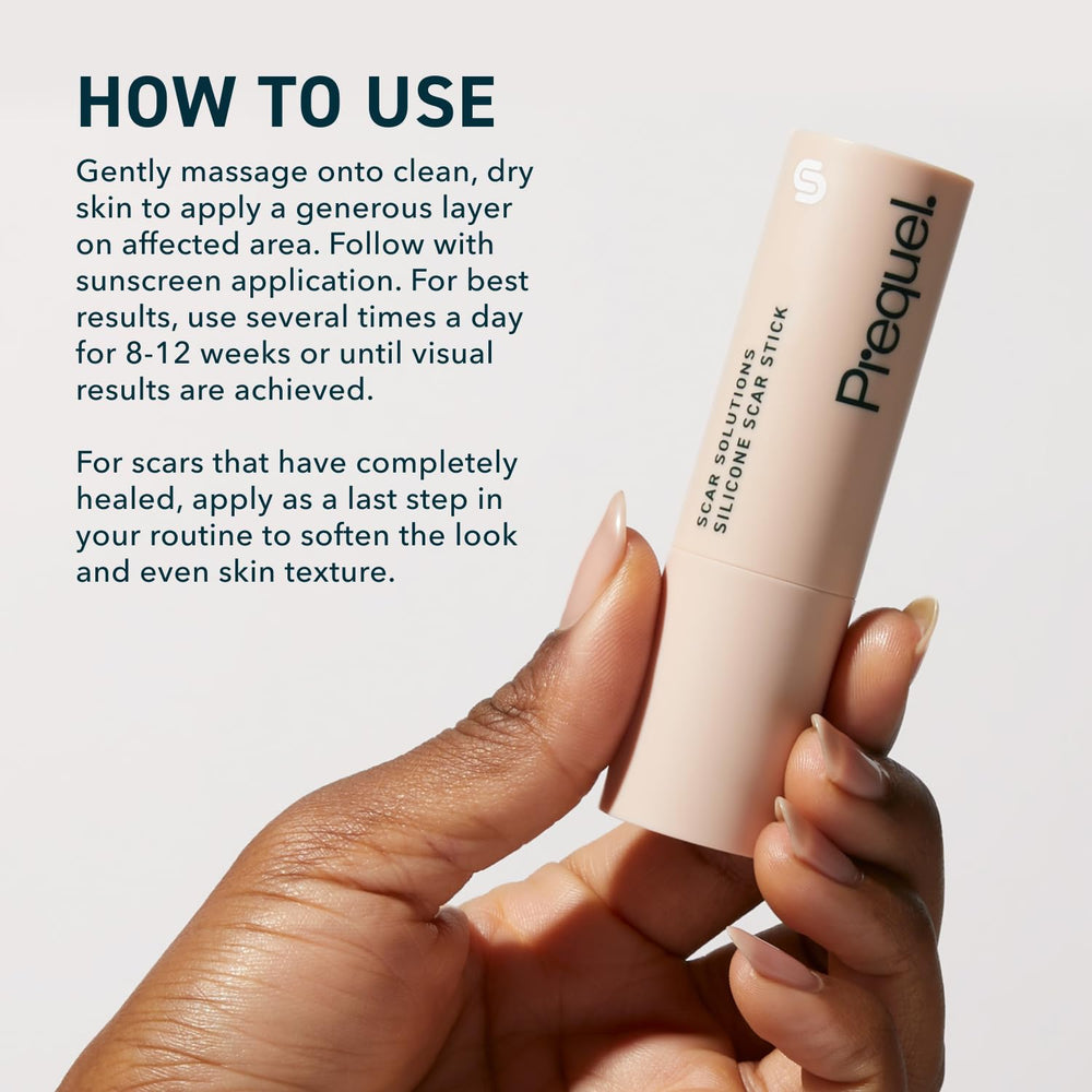 Prequel Skin Scar Solutions creates a moisture barrier to support skin recovery.
