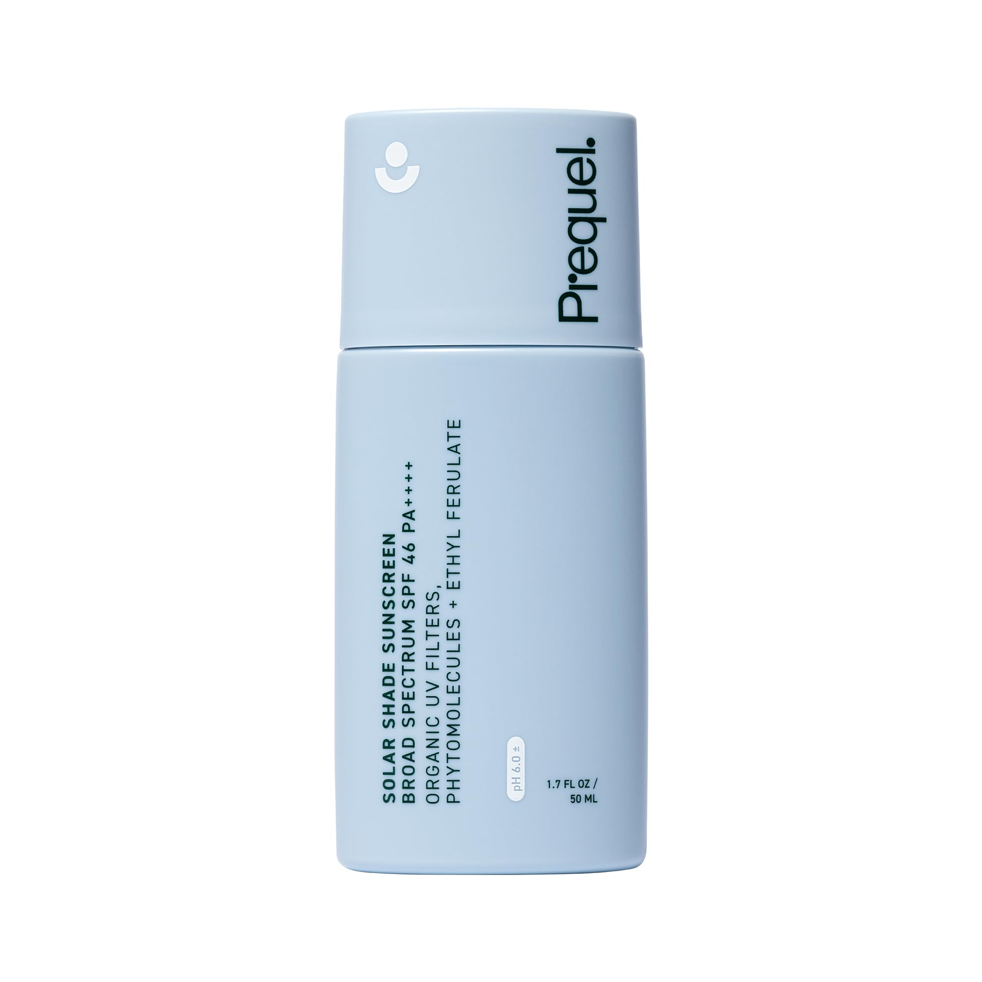 Prequel Skin Solar Shade bottle pour demonstrates easy, hydrating daily sun protection.