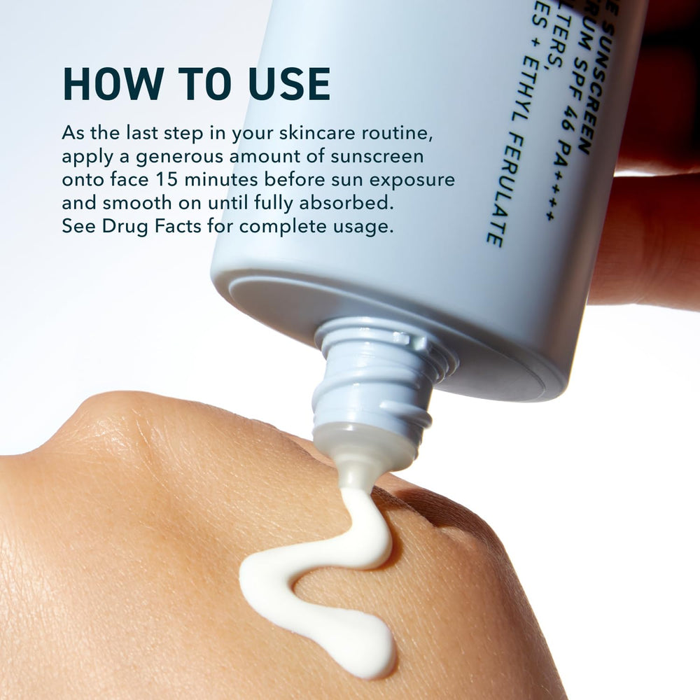 Prequel Skin Solar Shade fragrance-free formula shown on sensitive skin.