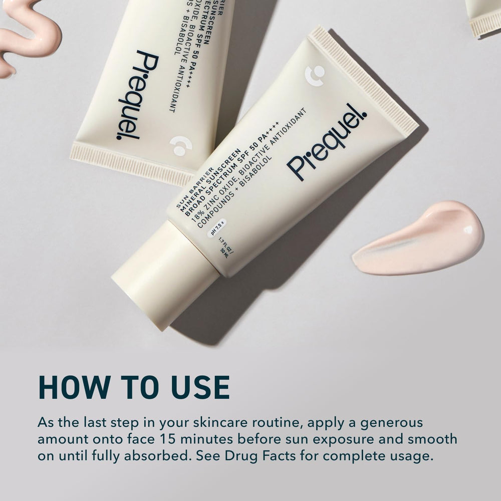 Prequel Skin Sun Barrier SPF50 water resistance for 40 minutes during outdoor activities