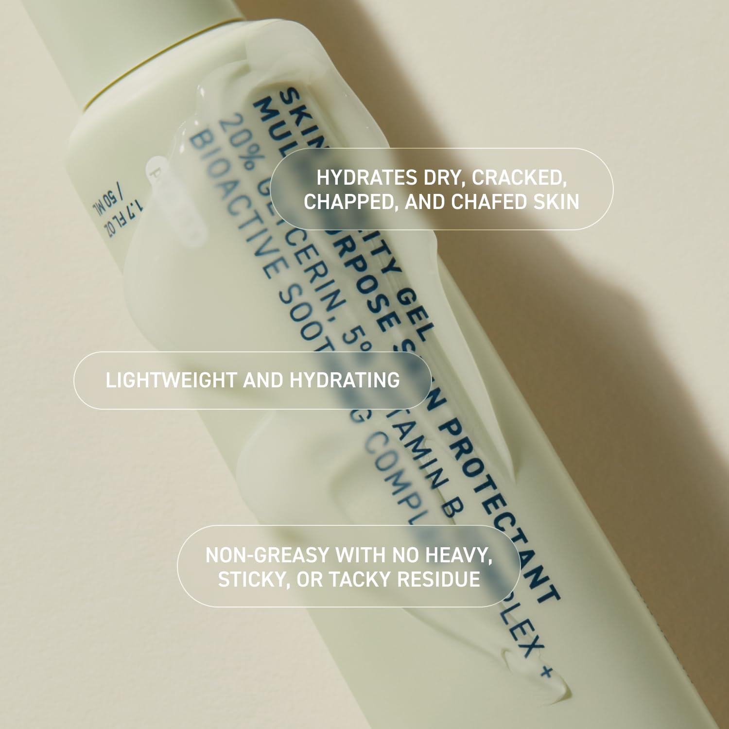 Prequel Skin Utility Gel hand and face application demonstrates comfortable use on cracked hands