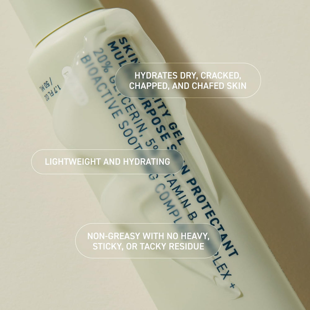 Prequel Skin Utility Gel hand and face application demonstrates comfortable use on cracked hands