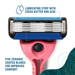 Preserve POPi ceramic-coated blades closeup for silky-smooth shaving performance.