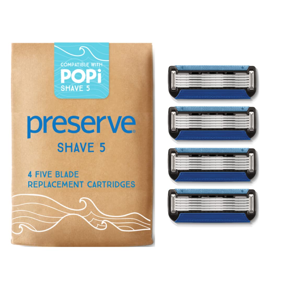 Preserve POPi packaging closeup highlighting eco-friendly packaging for conscious grooming.