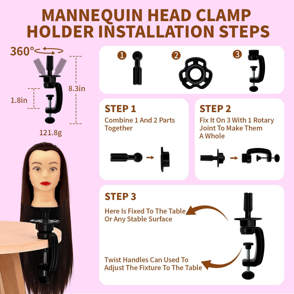 Presilkee free wig stand included for wigs.
