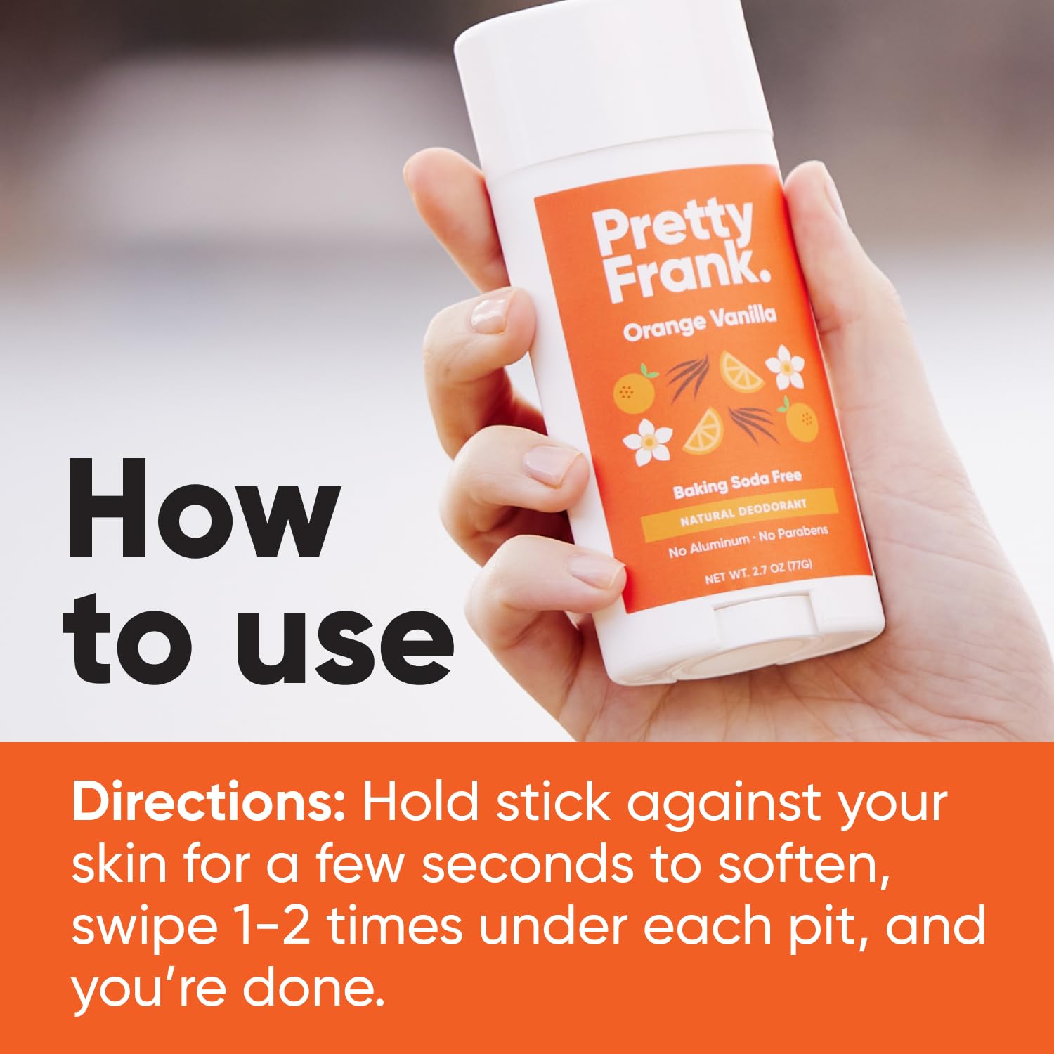 Pretty Frank zinc and magnesium odor-control concept in action for gentle protection.