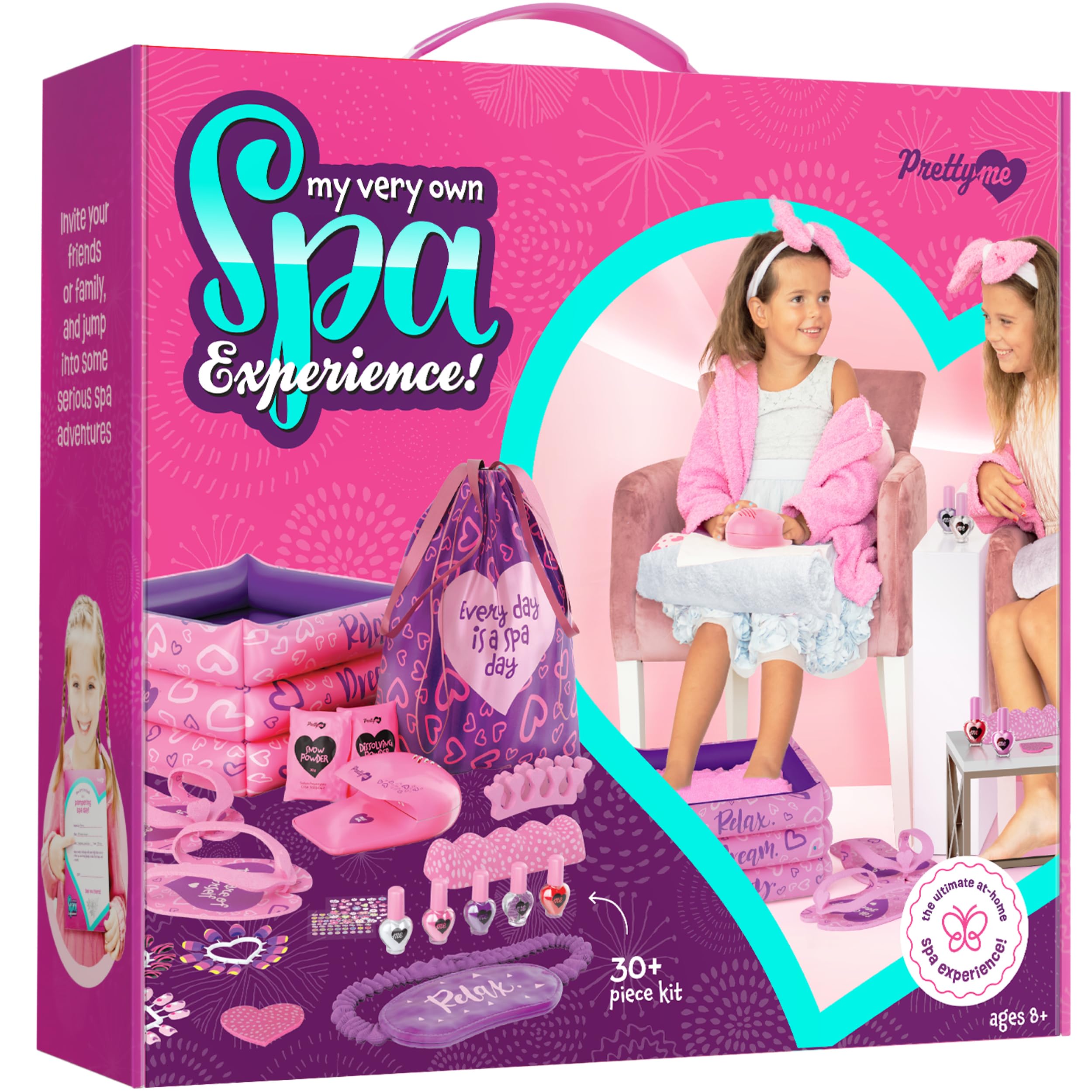 Pretty Me Spa Day Kit inflatable foot spa for at-home pampering and relaxation