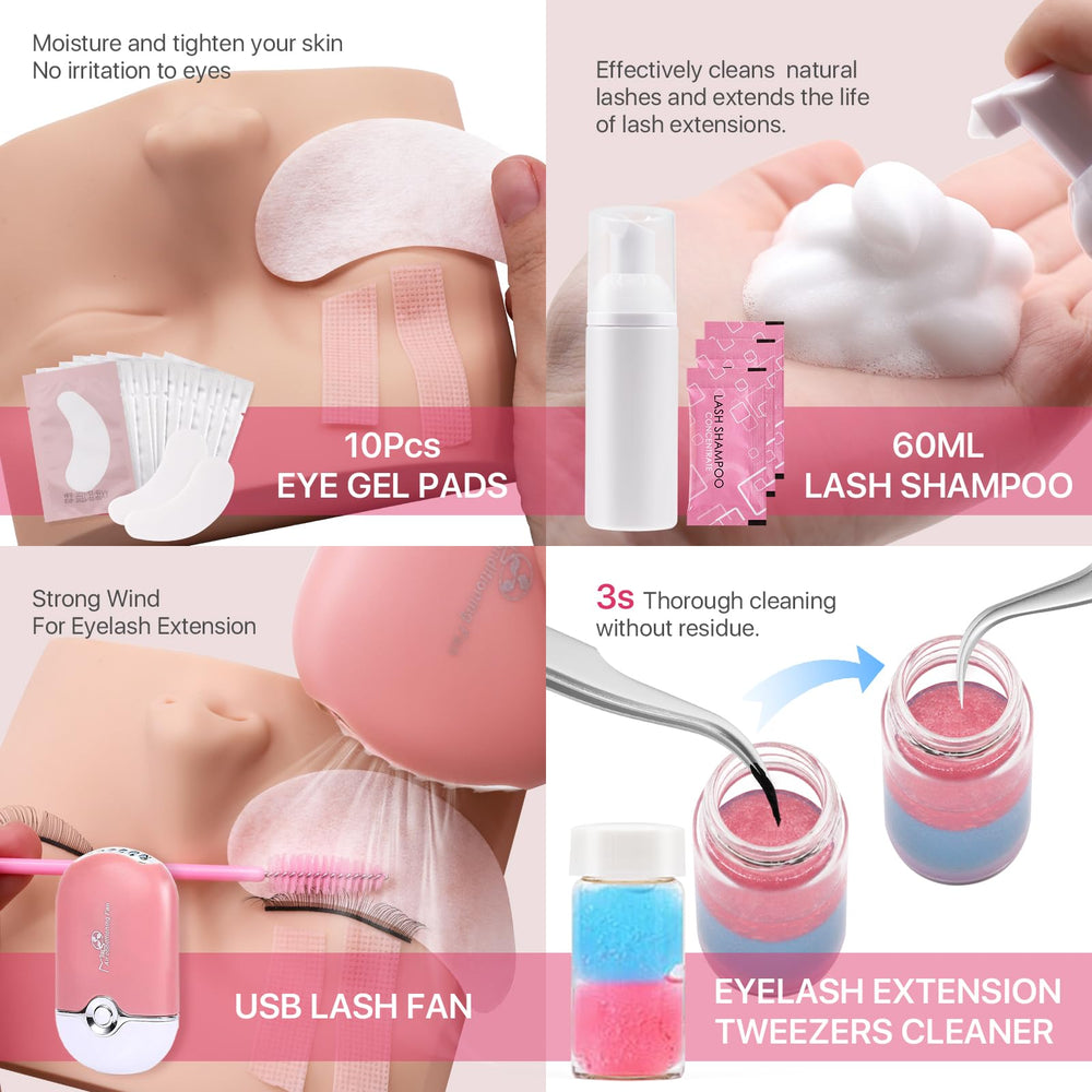 Pretty memory eyelash kit eyelash glue for practice use only.