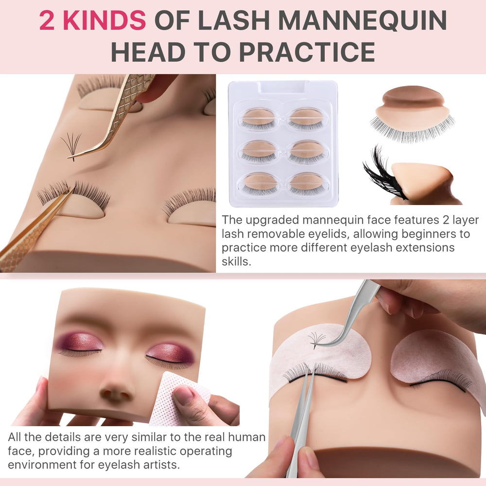 Pretty memory eyelash kit: lash shampoo kit supports clean practice sessions.