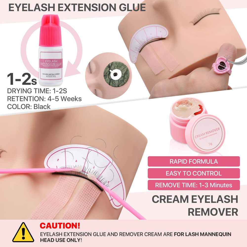 Pretty memory eyelash kit USB fan provides cooling comfort during practice.