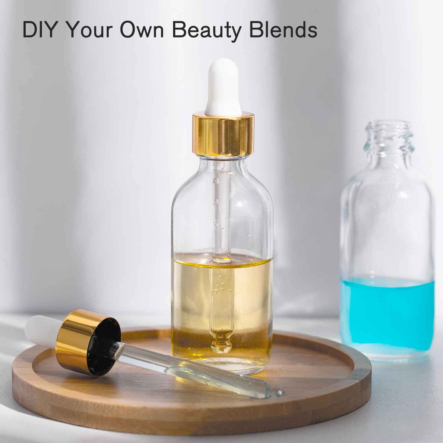PrettyCare label stickers kit for organizing oils with clear labeling.