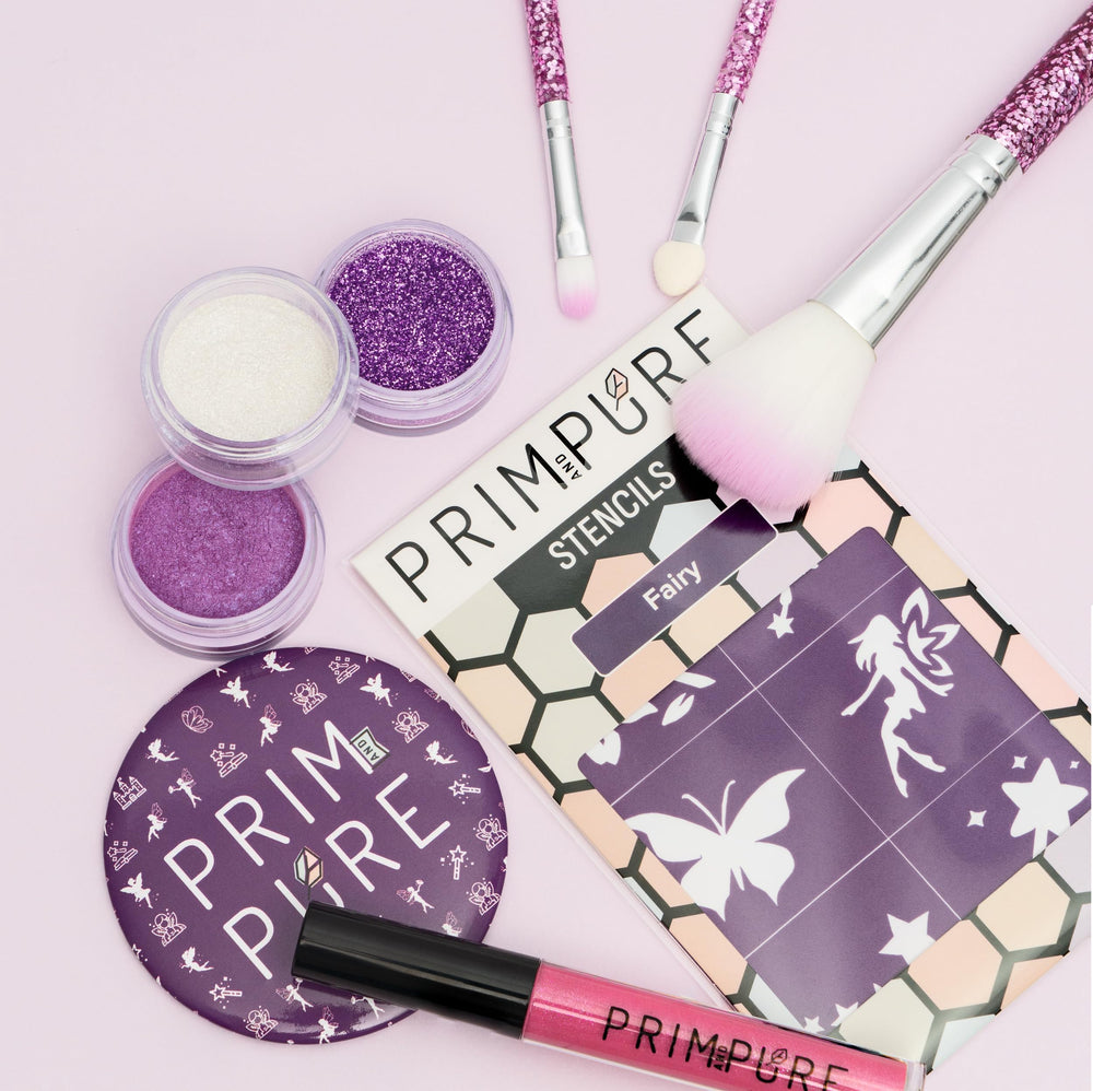 Prim and Pure kids makeup lip gloss highlights glossy color for pretend makeup moments
