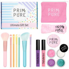 Prim and Pure Ultimate Mineral Makeup Gift Set front view showing kid-safe colors for playtime.