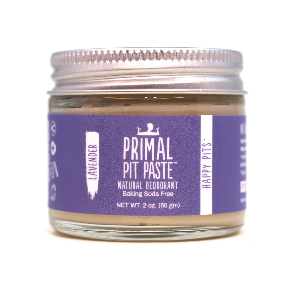 Primal Pit Paste lavender deodorant bottle ready for everyday odor protection on sensitive skin