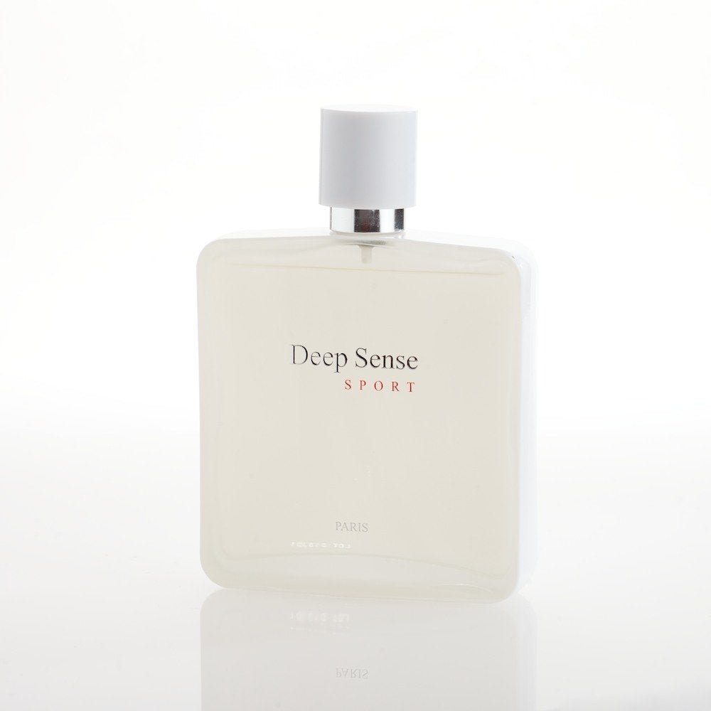 Prime Collection Deep Sense Sport bottle front, long-lasting masculine fragrance for daily wear