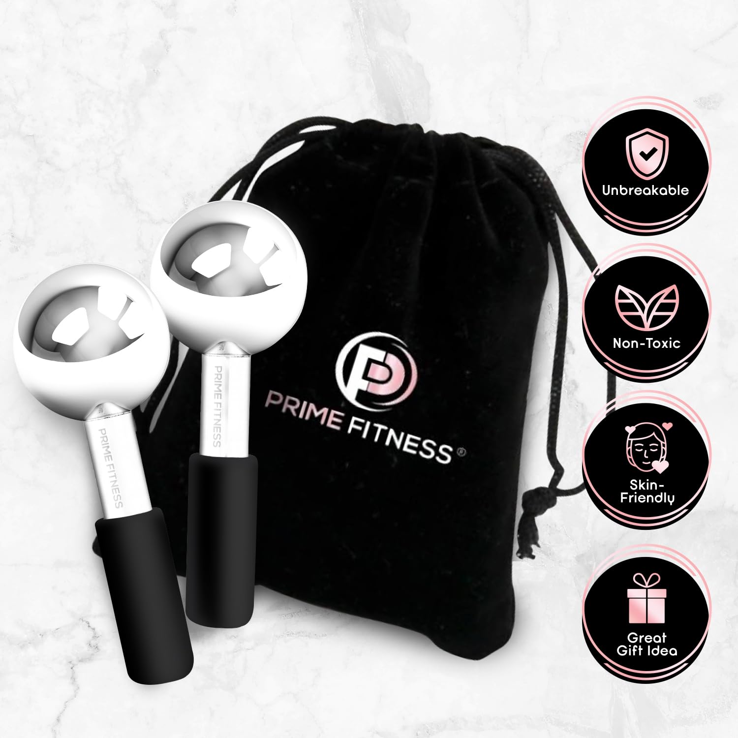 PRIME Fitness skincare tool refreshes under-eye circles with gentle cooling.