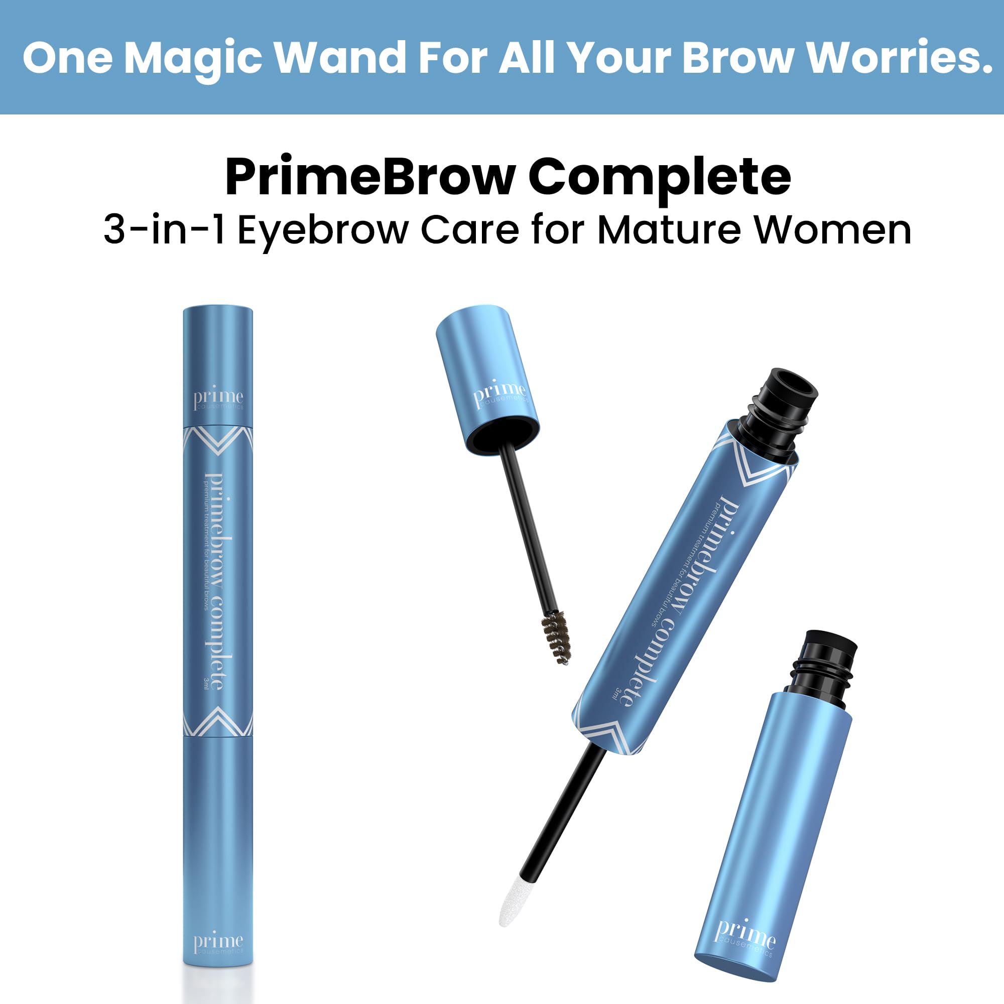 Prime Prometics PrimeBrow Complete mousse on brow enables smooth tint application