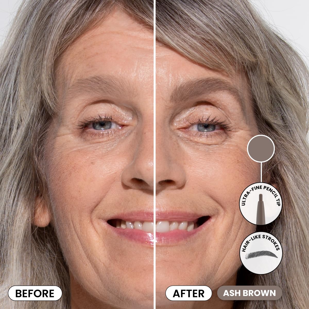 Prime Prometics PrimeBrow Pencil strokes demonstrate natural brow definition.