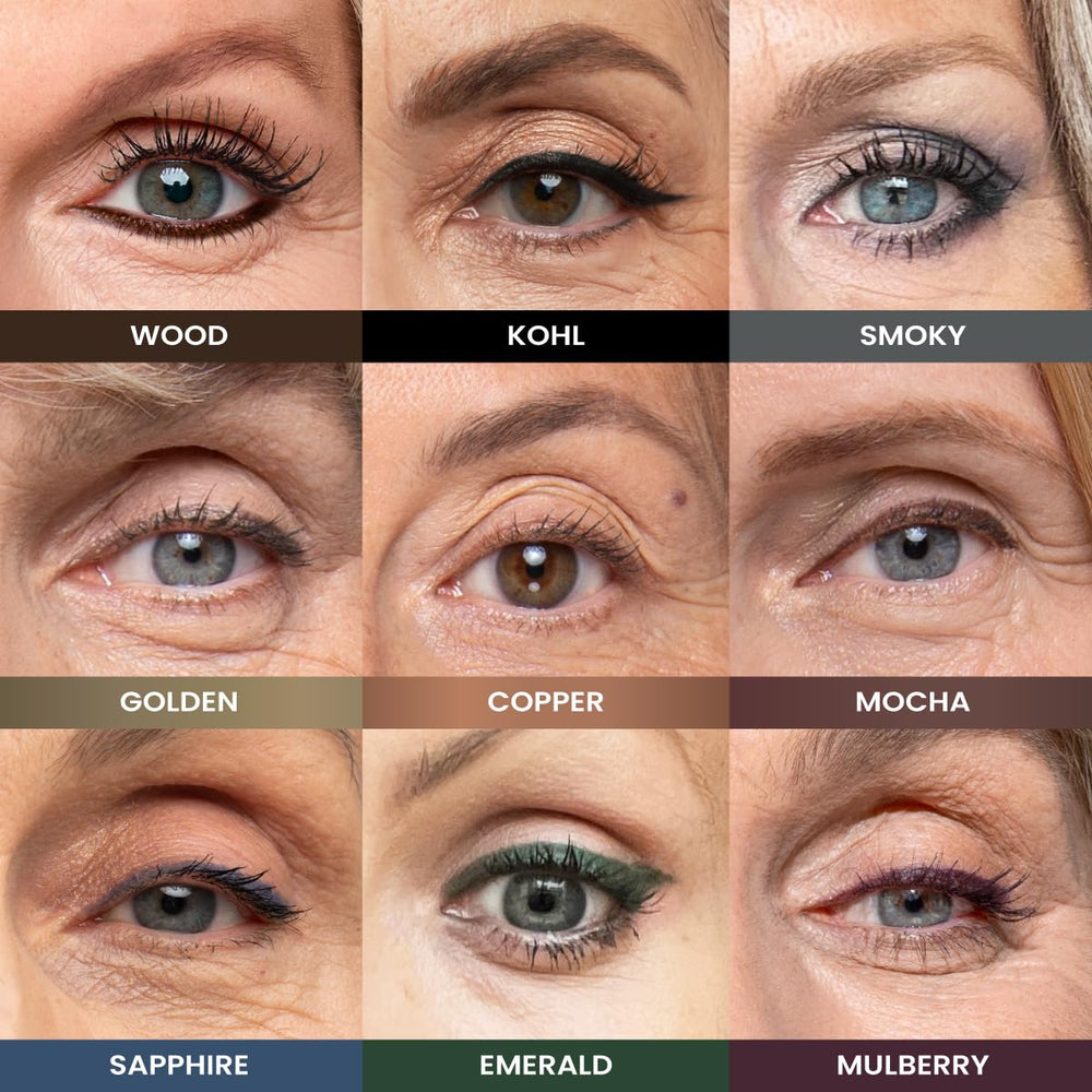 PrimePrometics PrimeEyes Glide Eyeliner color range includes copper metallic, black, brown, blue