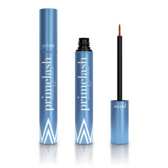 Prime Prometics PrimeLash serum bottle close-up for overnight lash nourishment