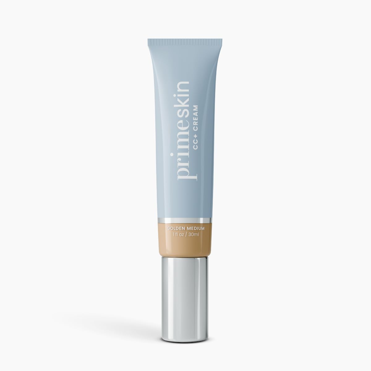 Prime Prometics PrimeSkin CC+ bottle demonstrates hydrating, long-lasting soft-matte finish.
