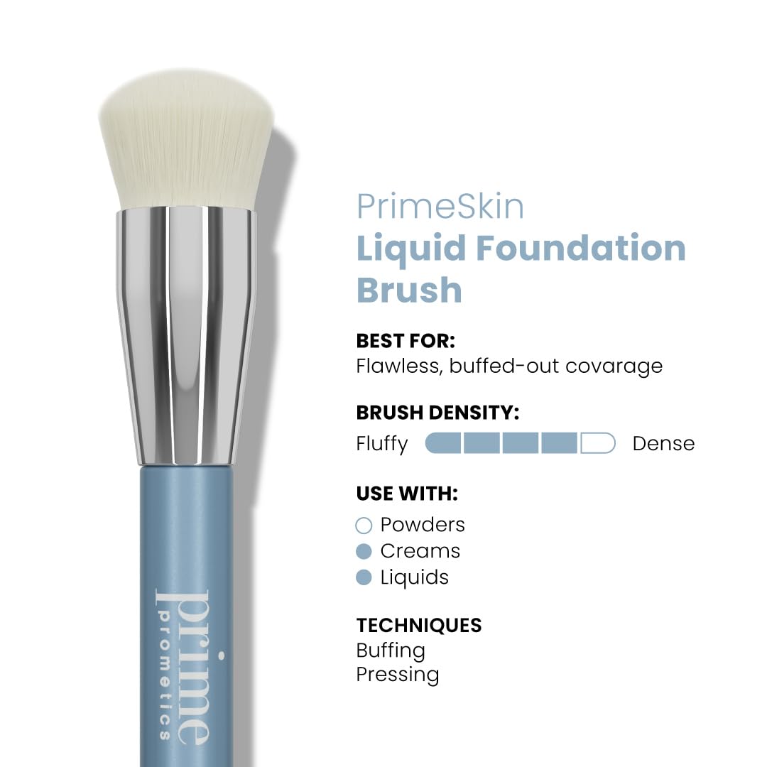 PrimePrometics PrimeSkin brush delivers natural, long-lasting-looking coverage without caking.